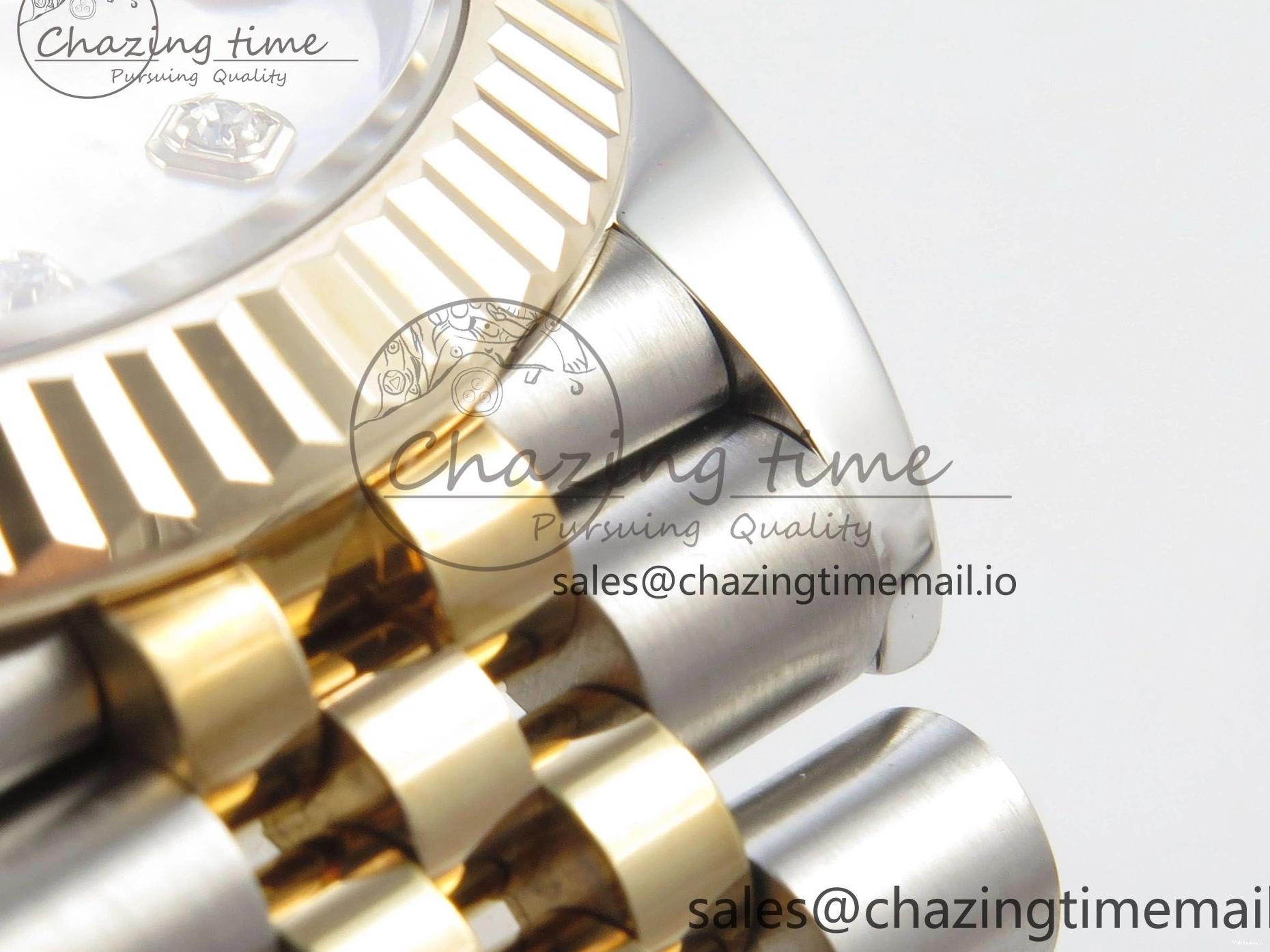 on Edition MOP DateJust White SS 41mm SS Bracelet Jubilee YG Dial Best 126333 3EF YG Diamond SA3235 1:1 0416